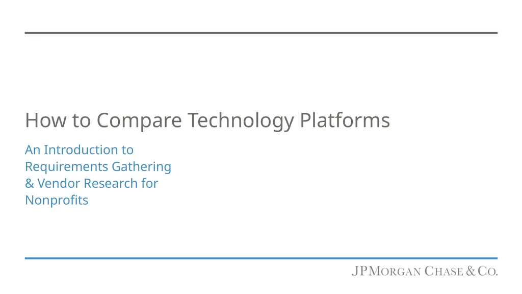 How to Compare Technology Platforms An