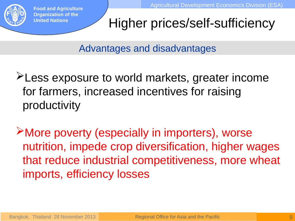 National rice policies in Asia David Dawe - slide 9 of 15