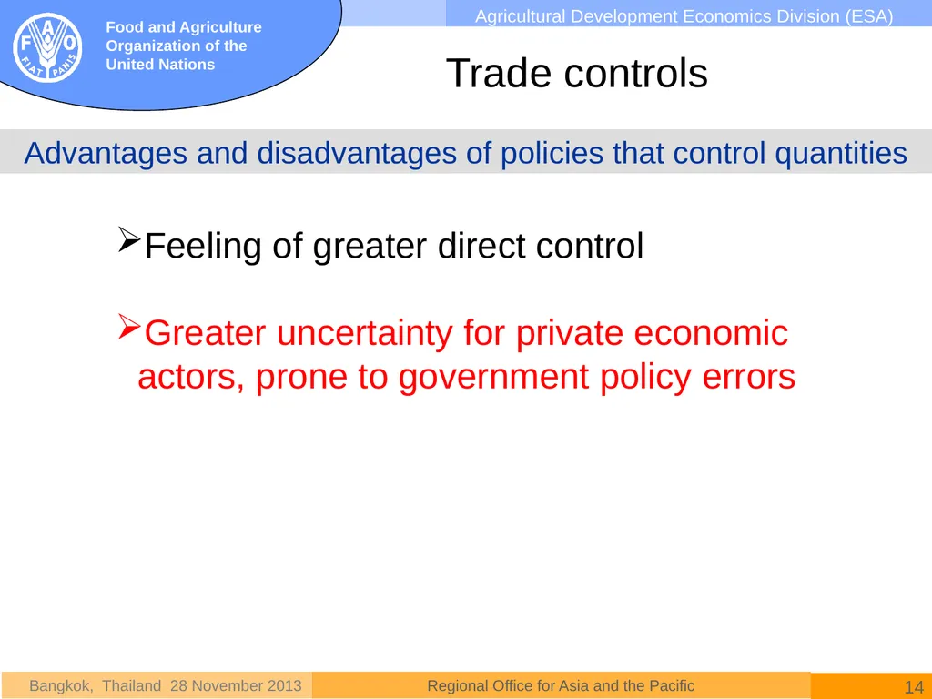 National rice policies in Asia David Dawe - slide 14 of 15
