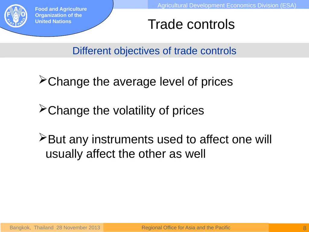 National rice policies in Asia David Dawe - slide 8 of 15