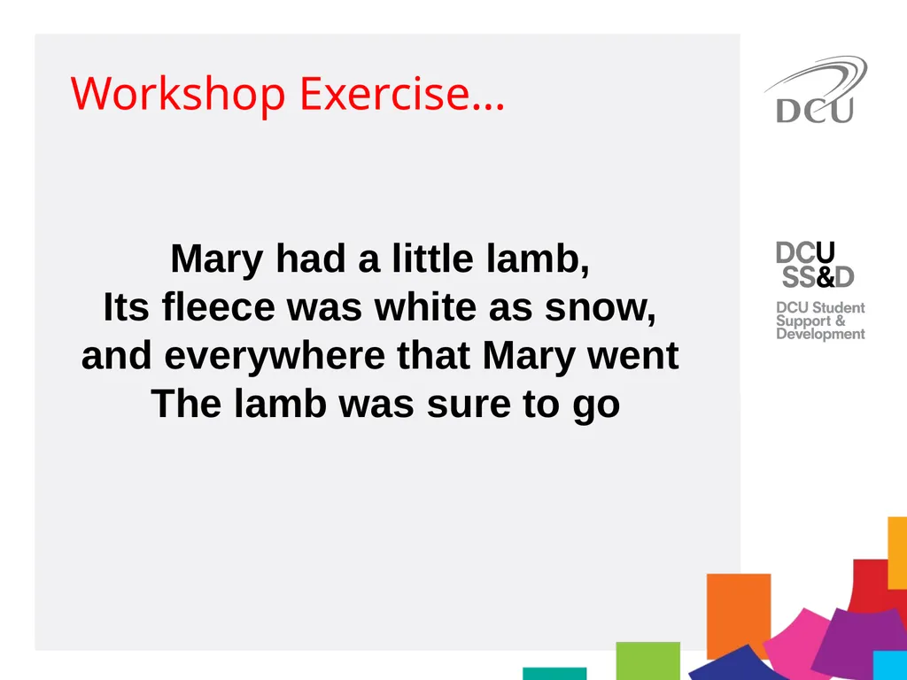 DCU Student Learning Critical Writing for MA - slide 9 of 20
