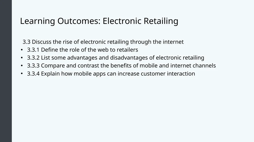 Retail Management Module 3: Multichannel Retail - slide 15 of 25