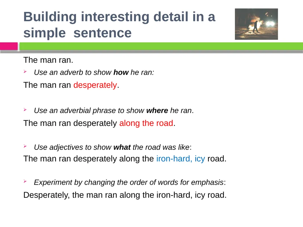 SENTENCE BUILDING Using sentences to interest and - slide 4 of 14