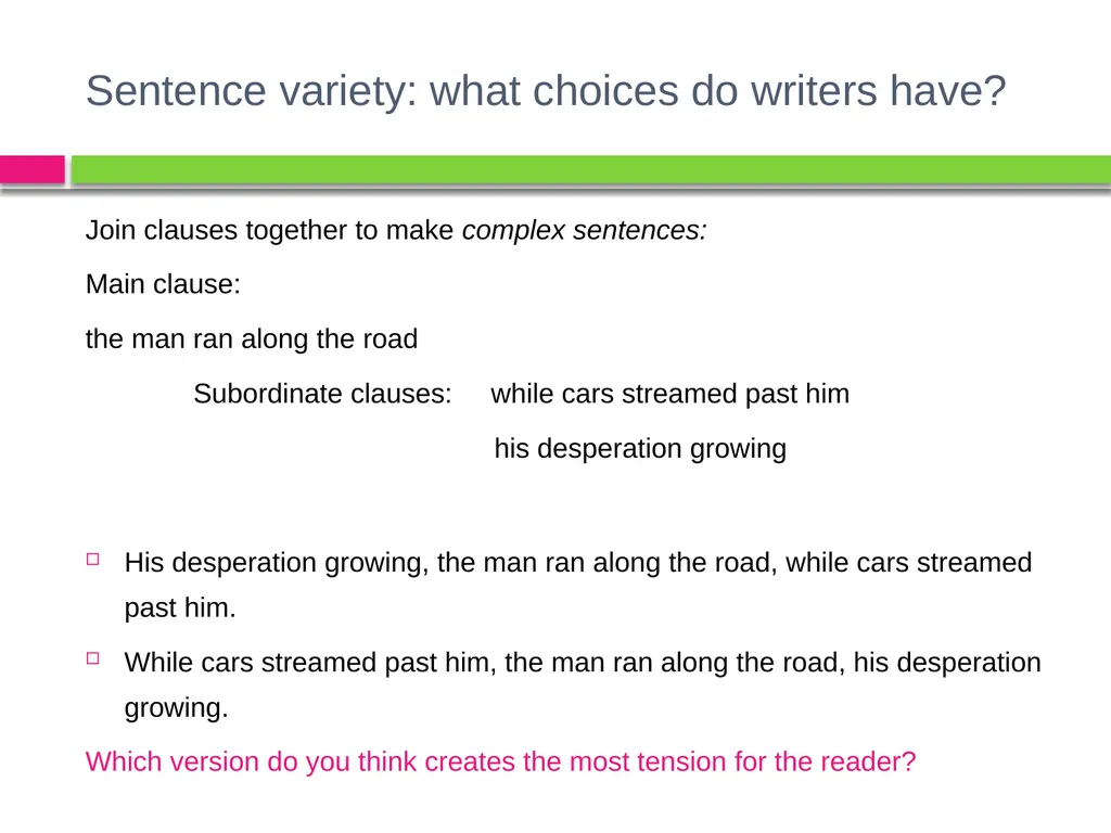 SENTENCE BUILDING Using sentences to interest and - slide 10 of 14