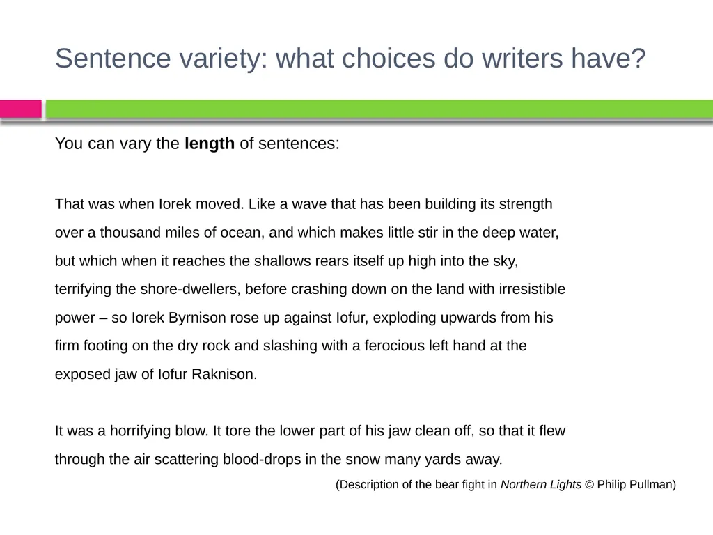 SENTENCE BUILDING Using sentences to interest and - slide 7 of 14