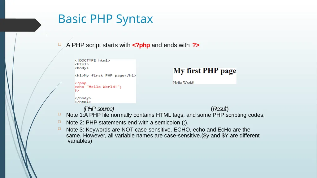 SEEM 4540 Tutorial 4 Basic PHP based on w3Schools - slide 7 of 22