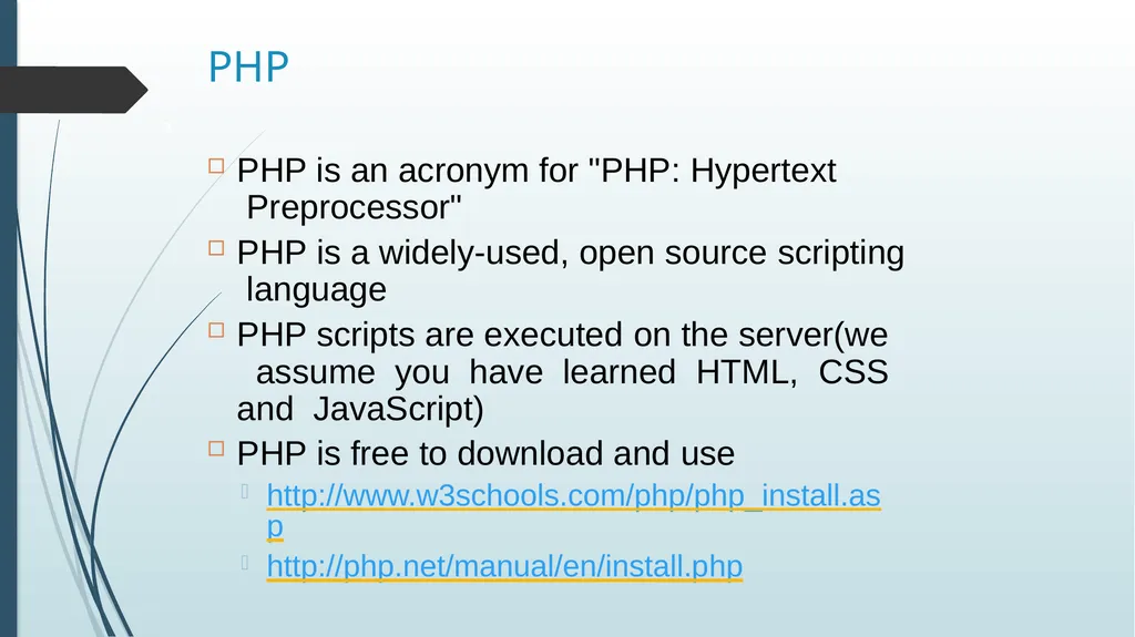 SEEM 4540 Tutorial 4 Basic PHP based on w3Schools - slide 2 of 22