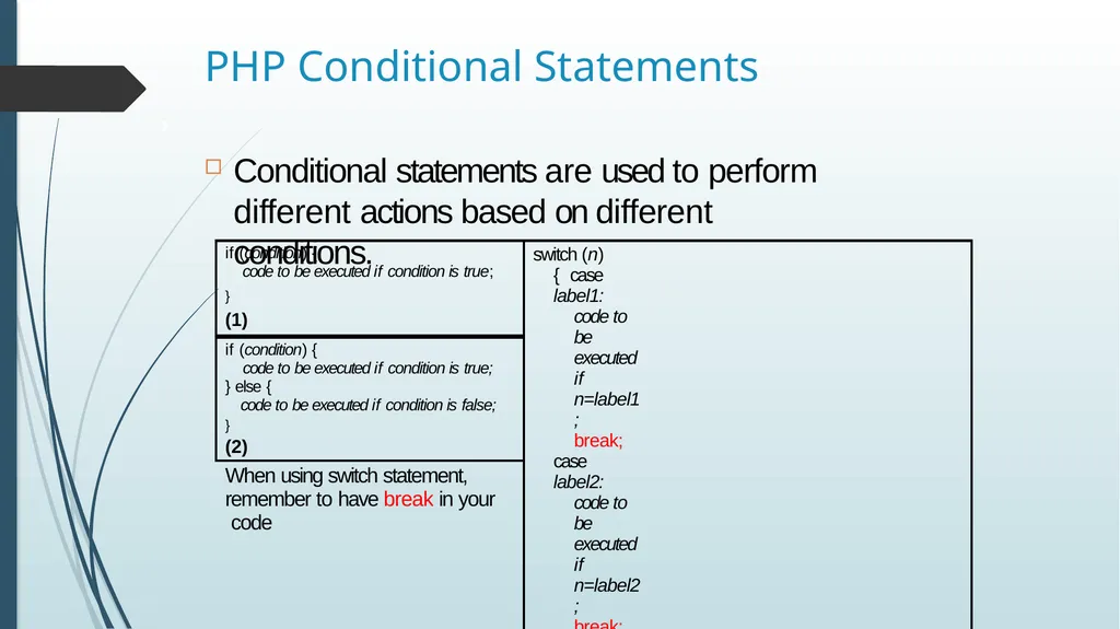 SEEM 4540 Tutorial 4 Basic PHP based on w3Schools - slide 15 of 22