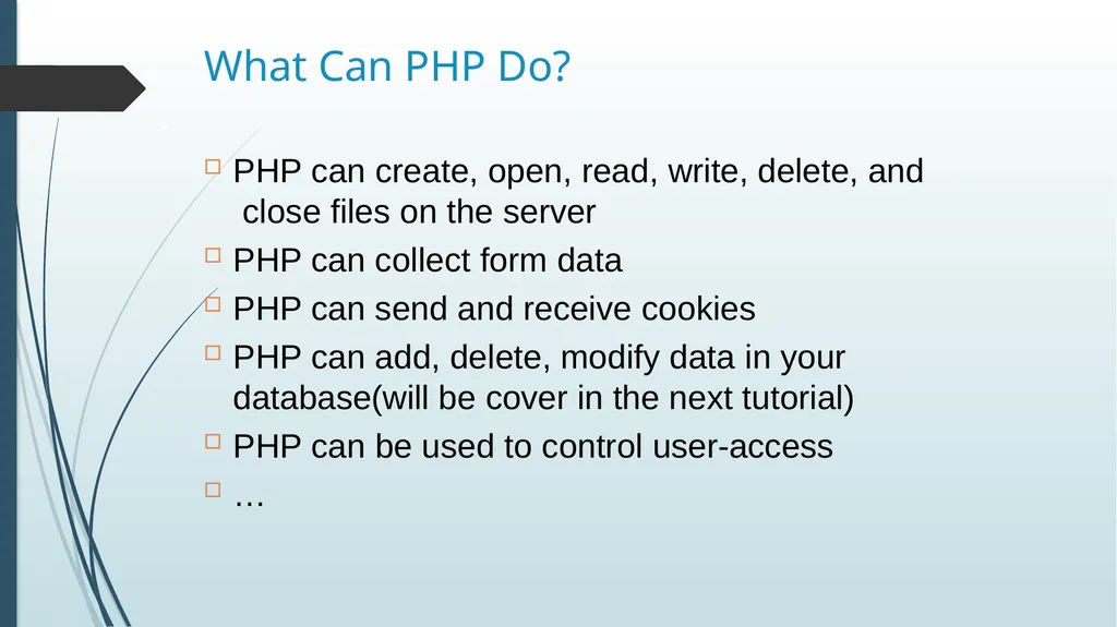 SEEM 4540 Tutorial 4 Basic PHP based on w3Schools - slide 4 of 22