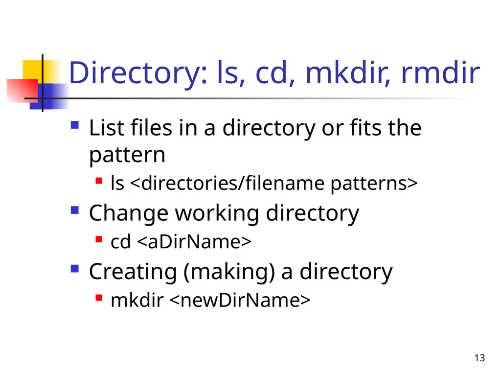 1 SEEM3460 Tutorial Unix Introduction 2 - slide 13 of 19