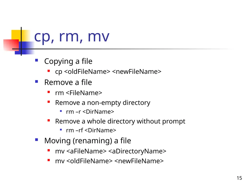 1 SEEM3460 Tutorial Unix Introduction 2 - slide 15 of 19