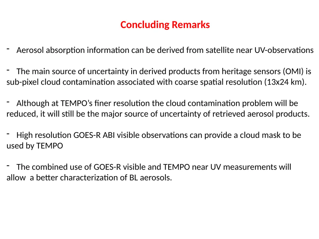 Fourth TEMPO Science Team Meeting Retrieving - slide 16 of 16