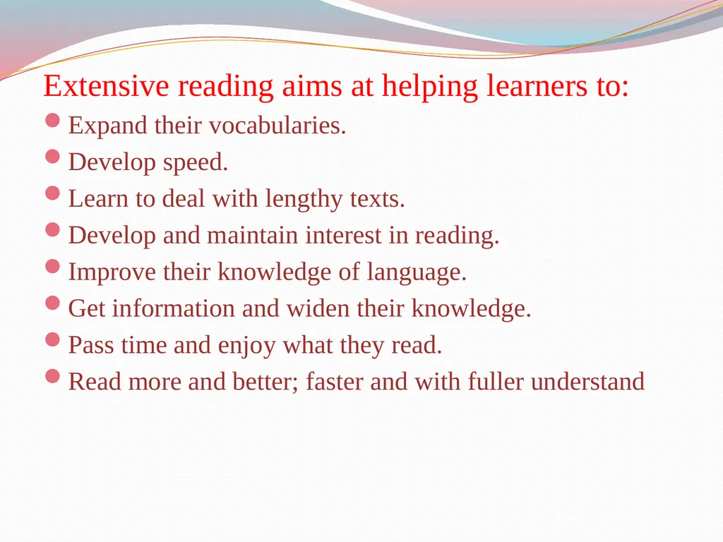 Ways we read… skimming extensive intensive - slide 10 of 13