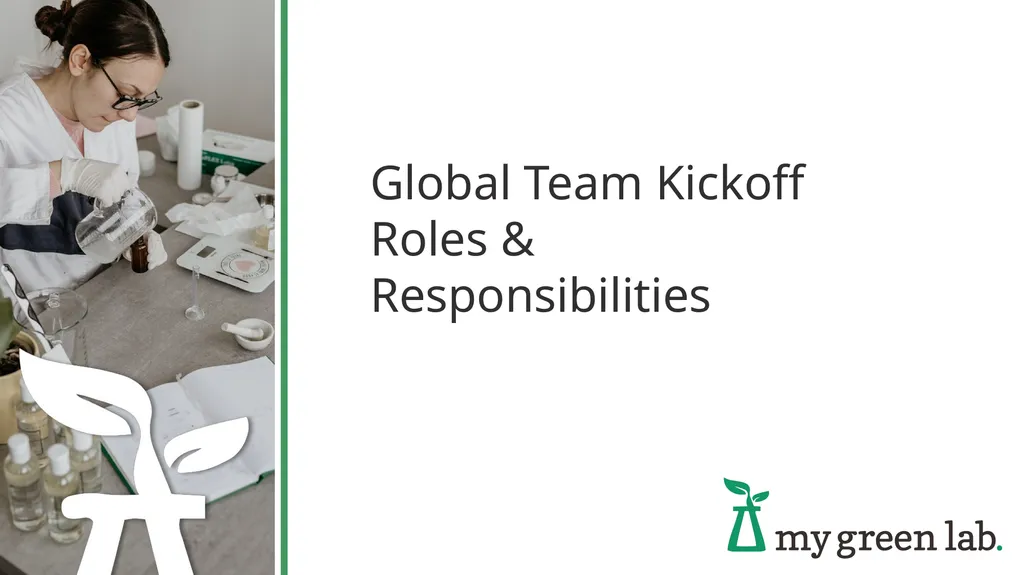 Global Team Kickoff Roles & Responsibilities - slide 1 of 9