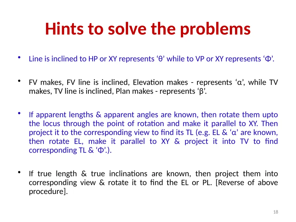 Engineering Graphics I Unit-1 Projections of a - slide 18 of 21