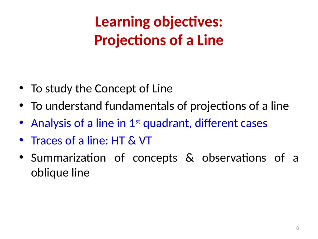 Engineering Graphics I Unit-1 Projections of a - slide 8 of 21