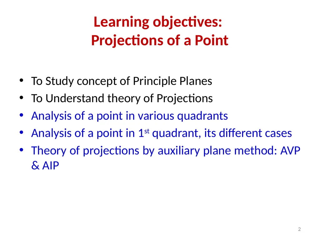 Engineering Graphics I Unit-1 Projections of a - slide 2 of 21