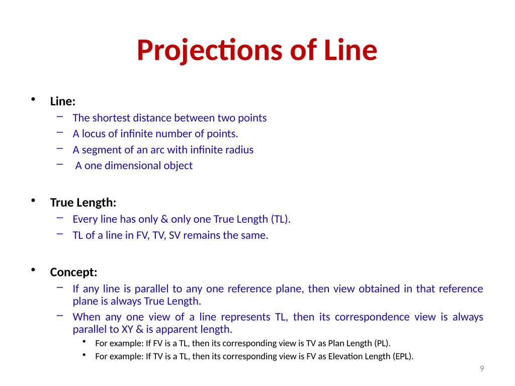 Engineering Graphics I Unit-1 Projections of a - slide 9 of 21