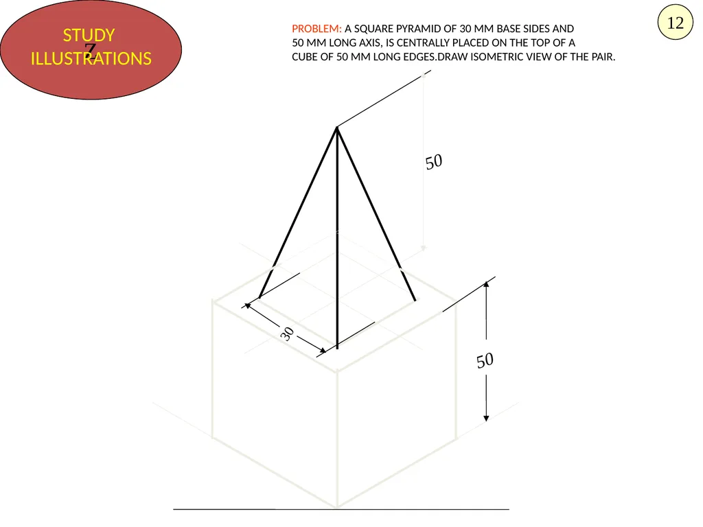 HALF CYLINDER LYING ON H.P. ( with flat face // - slide 6 of 39