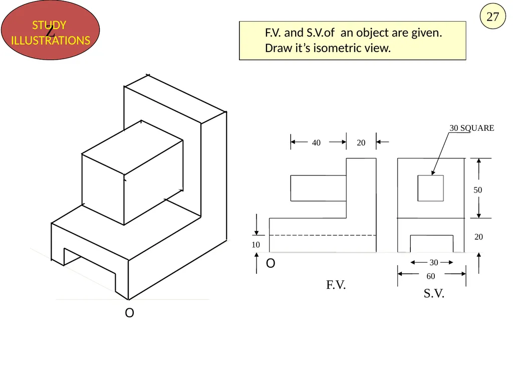 HALF CYLINDER LYING ON H.P. ( with flat face // - slide 20 of 39