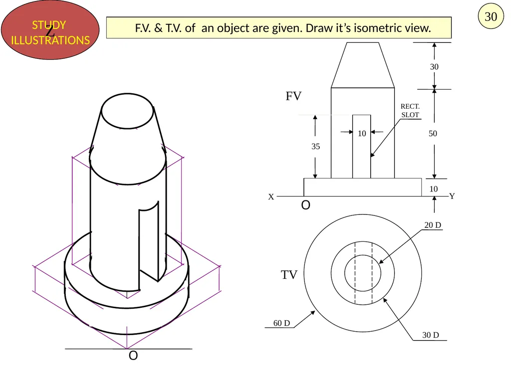 HALF CYLINDER LYING ON H.P. ( with flat face // - slide 23 of 39