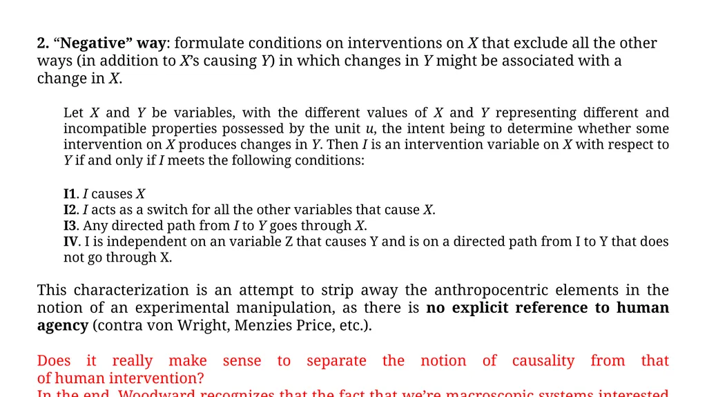 Causation with a Human Face By Jim Woodward - slide 6 of 11