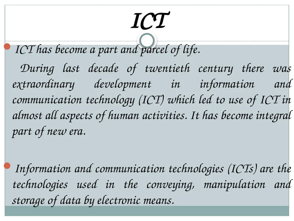 Submitted by Ms. SARITA GULATI ICT Concepts & - slide 8 of 28