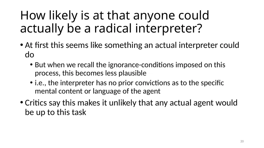 Illuminating Language Interpretation and - slide 20 of 90