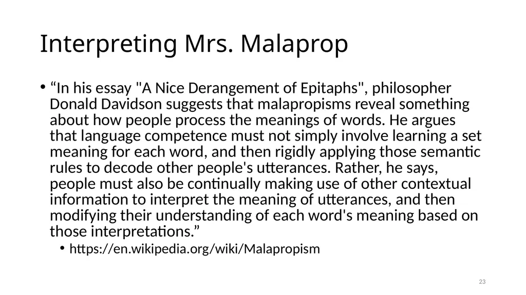 Illuminating Language Interpretation and - slide 23 of 90
