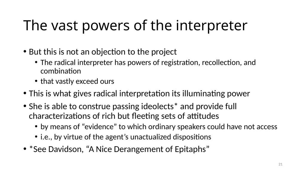 Illuminating Language Interpretation and - slide 21 of 90