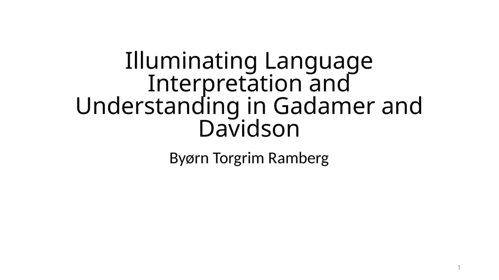 Illuminating Language Interpretation and