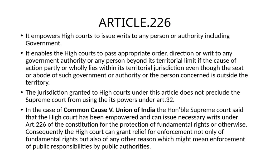 WRIT CONSTITUTION Is it a law/Statute? It is a - slide 6 of 36