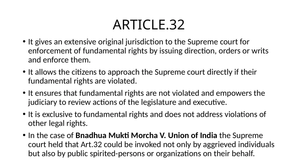 WRIT CONSTITUTION Is it a law/Statute? It is a - slide 5 of 36