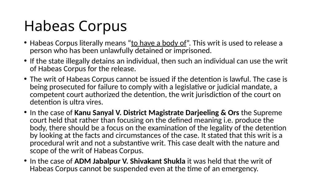 WRIT CONSTITUTION Is it a law/Statute? It is a - slide 19 of 36