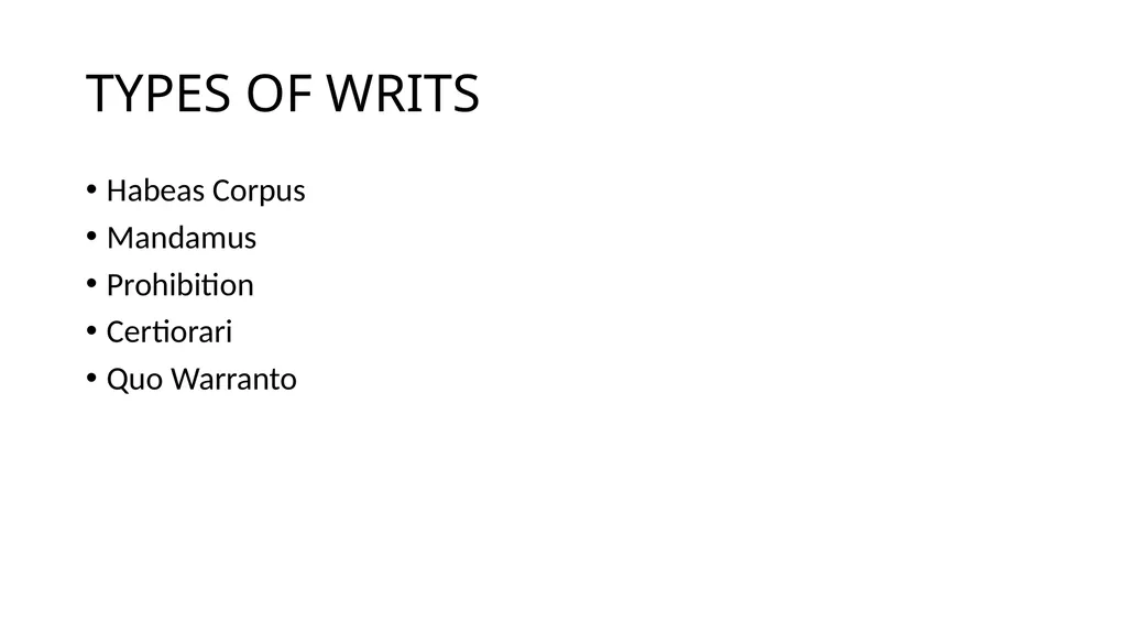 WRIT CONSTITUTION Is it a law/Statute? It is a - slide 18 of 36