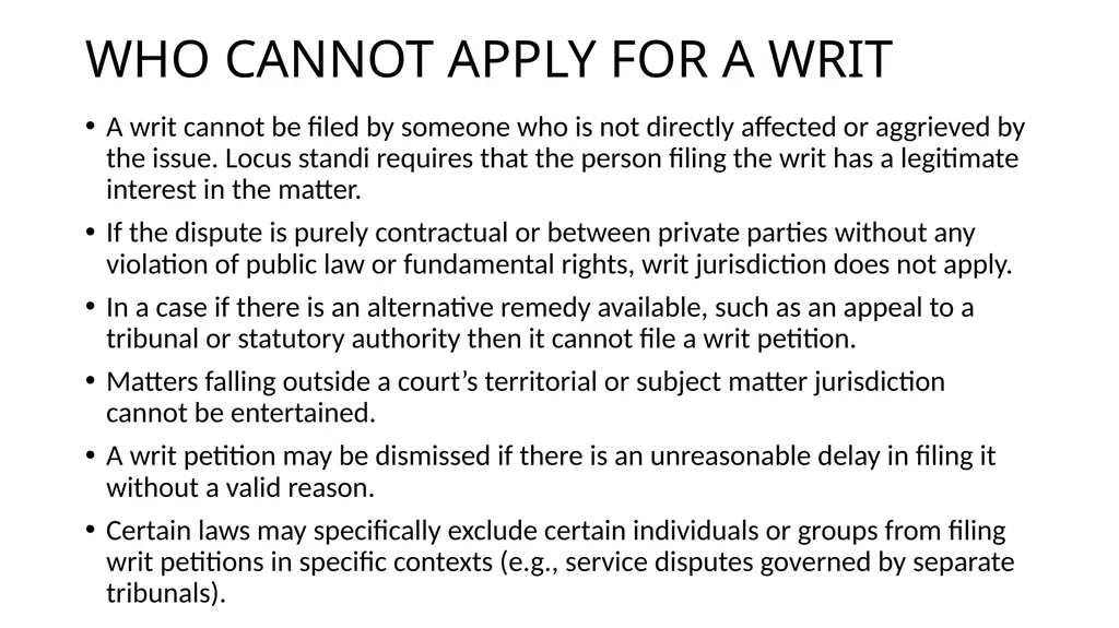 WRIT CONSTITUTION Is it a law/Statute? It is a - slide 11 of 36