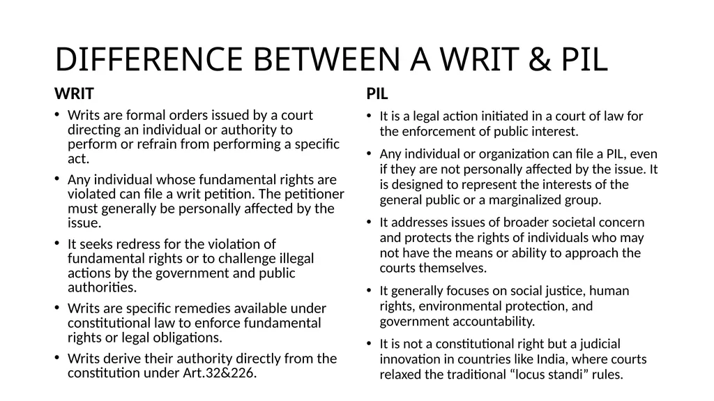 WRIT CONSTITUTION Is it a law/Statute? It is a - slide 26 of 36