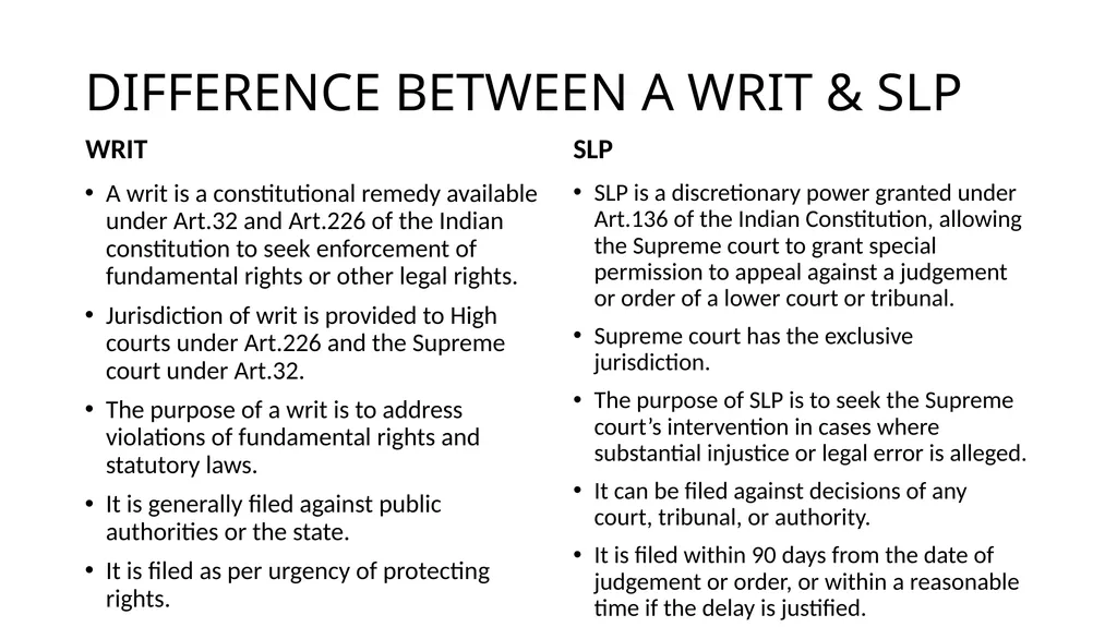 WRIT CONSTITUTION Is it a law/Statute? It is a - slide 29 of 36
