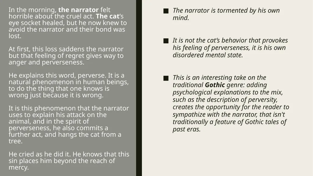 ThE Black cat Edgar Allan Poe Summary Analysis & - slide 9 of 36
