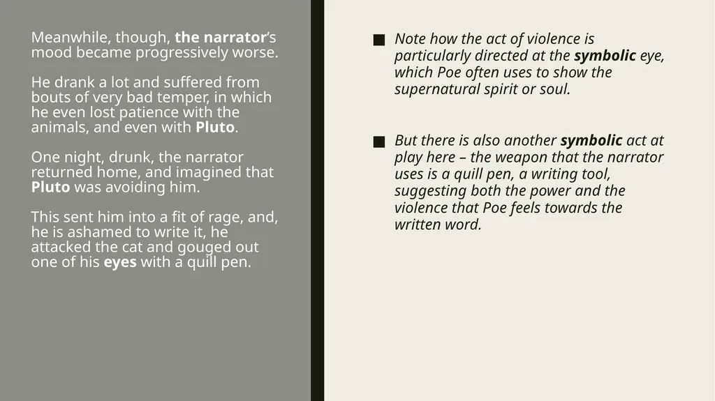 ThE Black cat Edgar Allan Poe Summary Analysis & - slide 8 of 36