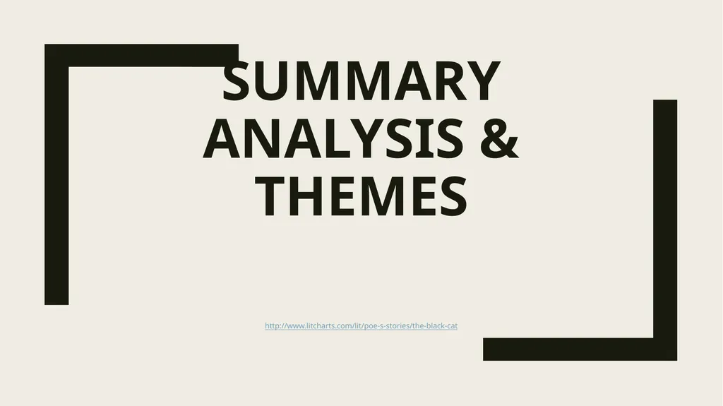 ThE Black cat Edgar Allan Poe Summary Analysis & - slide 4 of 36