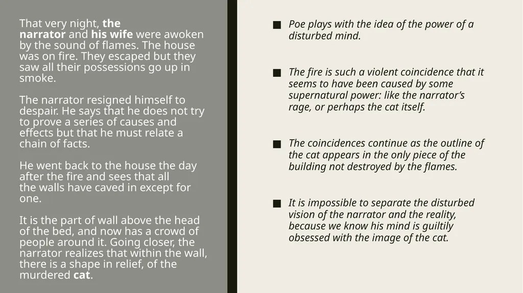 ThE Black cat Edgar Allan Poe Summary Analysis & - slide 10 of 36
