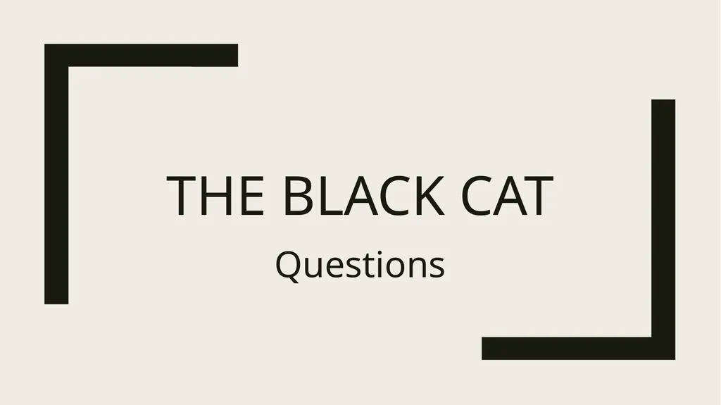ThE Black cat Edgar Allan Poe Summary Analysis & - slide 29 of 36