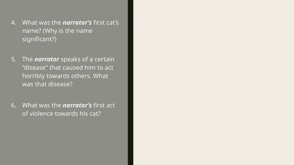 ThE Black cat Edgar Allan Poe Summary Analysis & - slide 31 of 36