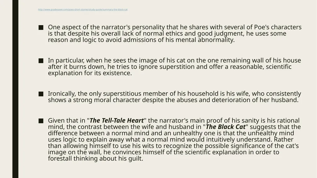 ThE Black cat Edgar Allan Poe Summary Analysis & - slide 20 of 36