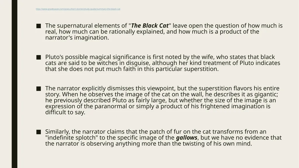ThE Black cat Edgar Allan Poe Summary Analysis & - slide 21 of 36
