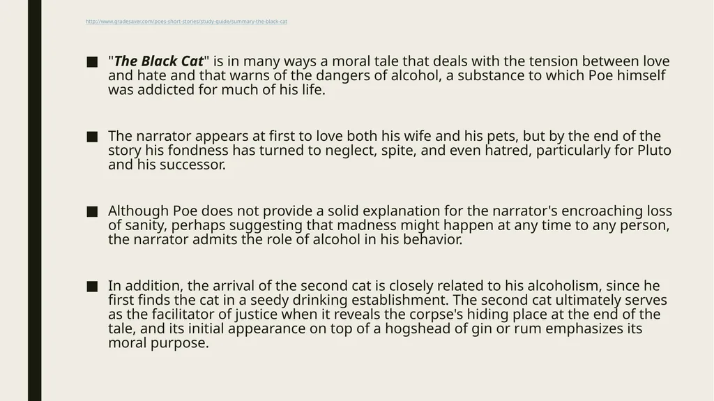ThE Black cat Edgar Allan Poe Summary Analysis & - slide 23 of 36