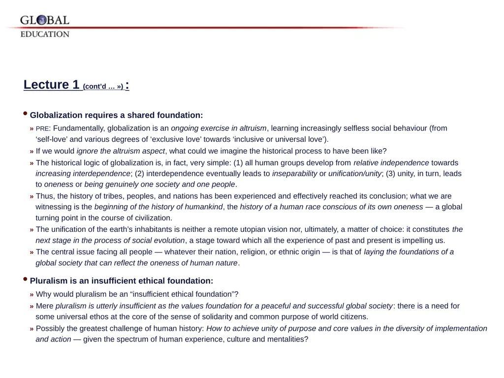 GKAS 3412 6 cr. Human Rights, Global Ethos and the - slide 4 of 42