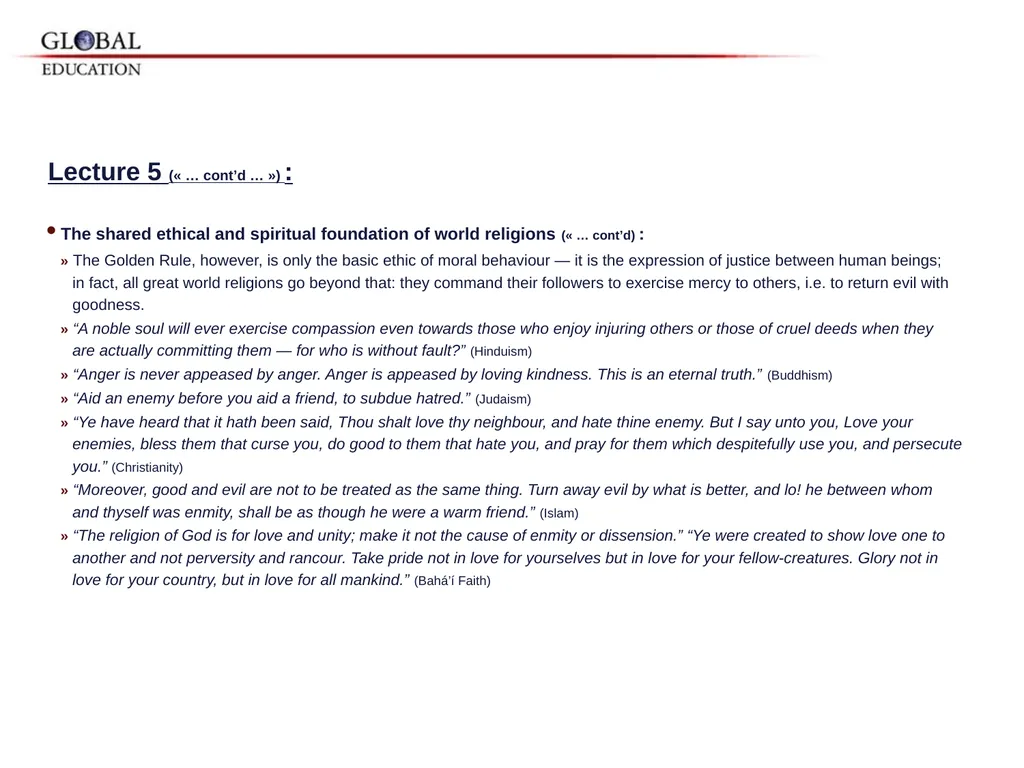 GKAS 3412 6 cr. Human Rights, Global Ethos and the - slide 36 of 42