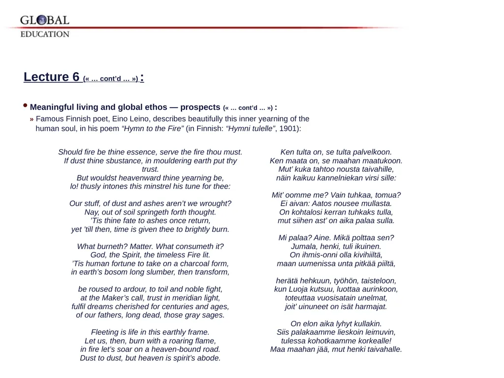 GKAS 3412 6 cr. Human Rights, Global Ethos and the - slide 40 of 42